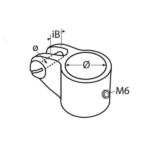 Abrazadera intermedia para tubo bimini