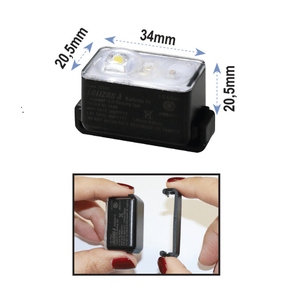 Luz LED Chaleco Salvavidas Pila de Litio Safelite IV Lalizas Luz LED Chaleco Salvavidas Pila de Litio Safelite IV Lalizas