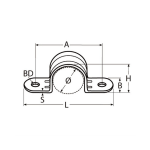 abrazadera tubo pared inox a2