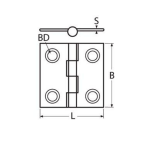 bisagra inox L38-L50 A4 316 a
