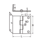 bisagra inox L89xB102xH33 mm