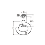 colgador techo placa tierra inox 316 a4