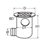 desagüe de cubierta barco con manguera inox