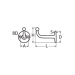 gancho perchero base redonda inox a2 304