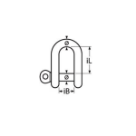 grillete recto inoxidable a4 316