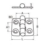 bisagra inoxidable inox a3 304