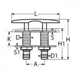 cornamusa grapa inox 316 A4