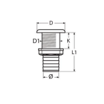 pasacascos rosca conexión manguera inox 316 a4