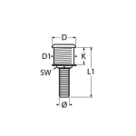 pasacascos recto inoxidable 316 A4 plástico
