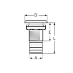pasacascos rosca conexión manguera inox 316 a4