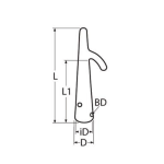 puntera bichero acero inoxidable a4 316