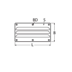rejilla ventilación cuadrada inoxidable a4 316