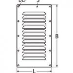 rejilla ventilación inoxidable 316 A4 rectangular
