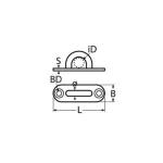 soporte base arco inox a4 diámetro 9 mm