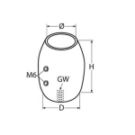 soporte tintero rosca 90 grados inox