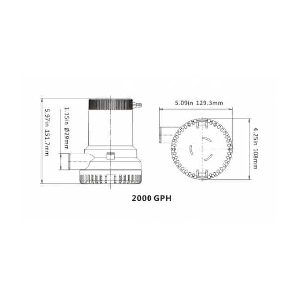 bomba achique sumergible barco 12v 24v