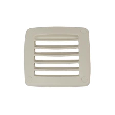 Rejilla Ventilación EVO Cuadrada Blanca/Cromada