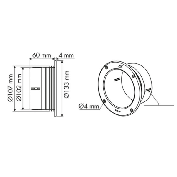 Soporte Recto Para Tubo Ventilacion y Aireacion Nuova Rade Soporte Recto Para Tubo Ventilacion y Aireacion Nuova Rade