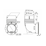 soporte rejilla acodado 76 mm nuova rade