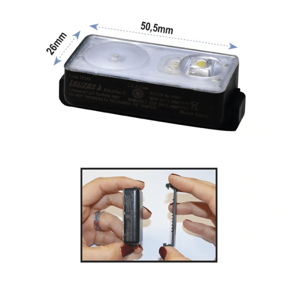 Luz LED Intermitente para Chaleco Salvavidas Alkalite II Lalizas Luz LED Intermitente para Chaleco Salvavidas Alkalite II Lalizas