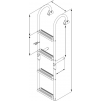 Escalera barco Inox 2 Peldaños Estrechos Inclinacion 180 Grados