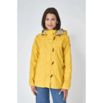Chubasquero impermeable clásico mujer con forro a rayas