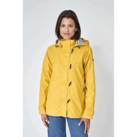 Chubasquero impermeable clásico mujer con forro a rayas