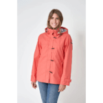 Chubasquero impermeable clásico mujer con forro a rayas