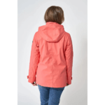 Chubasquero impermeable clásico mujer con forro a rayas