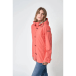 Chubasquero impermeable clásico mujer con forro a rayas