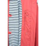 Chubasquero impermeable clásico mujer con forro a rayas