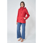 Chubasquero impermeable clásico mujer con forro a rayas
