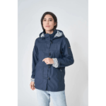 Chubasquero impermeable clásico mujer con forro a rayas