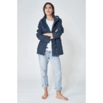 Chubasquero impermeable clásico mujer con forro a rayas
