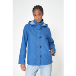 Chubasquero impermeable clásico mujer con forro a rayas