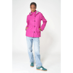Chubasquero impermeable clásico mujer con forro a rayas