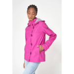 Chubasquero impermeable clásico mujer con forro a rayas