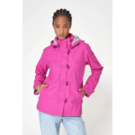 Chubasquero impermeable clásico mujer con forro a rayas