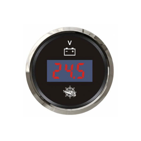 voltímetro digital negro bisel plata