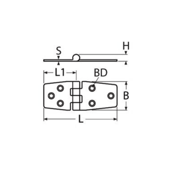 bisagra inox 103x27 A2 304 b