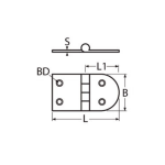 bisagra inox 70×35 A2 304 a