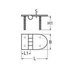 bisagra inox con tornillo A4 316 a