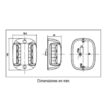 Luz Bi-Color Montaje Vertical FOS LED 20 Lalizas