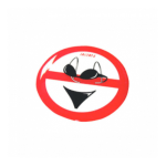 pegatina silicona prohibido bañador
