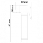 pulsador de ducha trem 140 mm