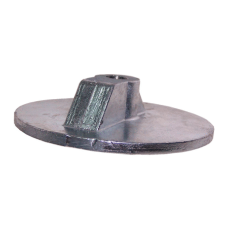 Zineti Anodo Zinc Placa Circular con Rosca