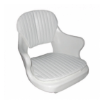asiento de polietileno con cojín blanco
