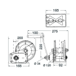cabestrante winch manual remolque con embrague