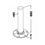 pedestal pie de mesa fijo alumino 685 mm_1