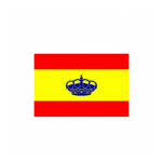 pegatina adhesiva bandera españa con corona